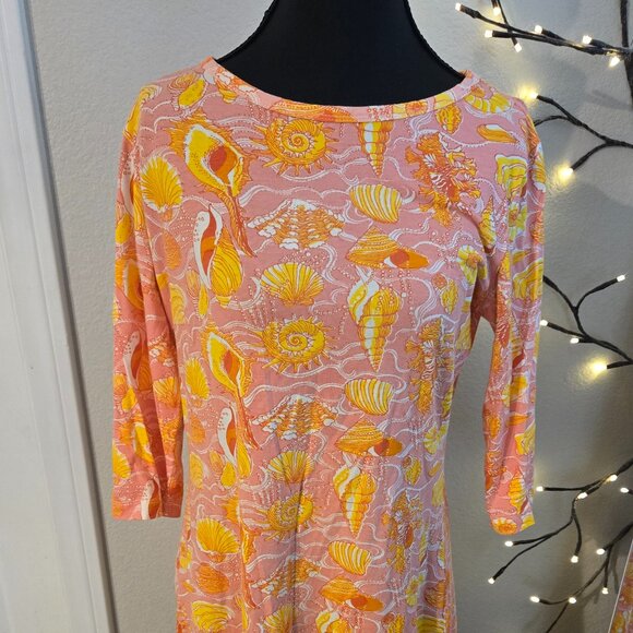 barbara gerwit Tops - Barbara Gerwit Vintage Dress/Tunic - Medium Yellow Pink - EUC